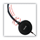 Maxell HP200 Headphone with Microphone, 6 ft Cord, Black