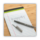 BIC Round Stic Xtra Life Ballpoint Pen, Stick, Medium 1 mm, Black Ink, Smoke Barrel, Dozen