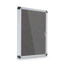MasterVision Slim-Line Enclosed Fabric Bulletin Board, 28 x 38, Aluminum Case
