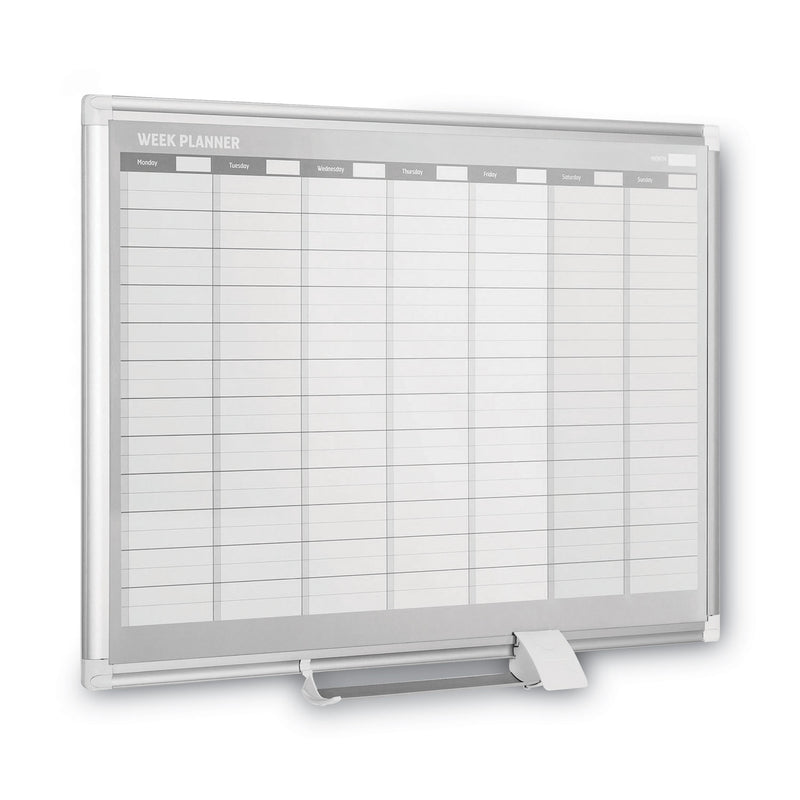 MasterVision Weekly Planner, 36x24, Aluminum Frame
