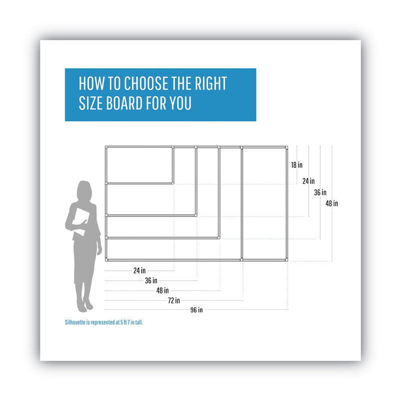 MasterVision Magnetic Glass Dry Erase Board, 60 x 48, Opaque White