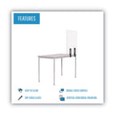 MasterVision Protector Series Frameless Glass Desktop Divider, 55.1 x 0.16 x 35.4, Clear/Aluminum