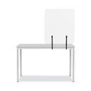 MasterVision Protector Series Frameless Glass Desktop Divider, 55.1 x 0.16 x 35.4, Clear/Aluminum
