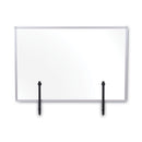 MasterVision Protector Series Glass Aluminum Desktop Divider, 47.2 x 0.16 x 35.4, Clear