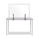 MasterVision Protector Series Glass Aluminum Desktop Divider, 40.9 x 0.16 x 27.6, Clear