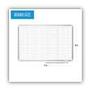 MasterVision Grid Planning Board, 1" Grid, 72 x 48, White/Silver