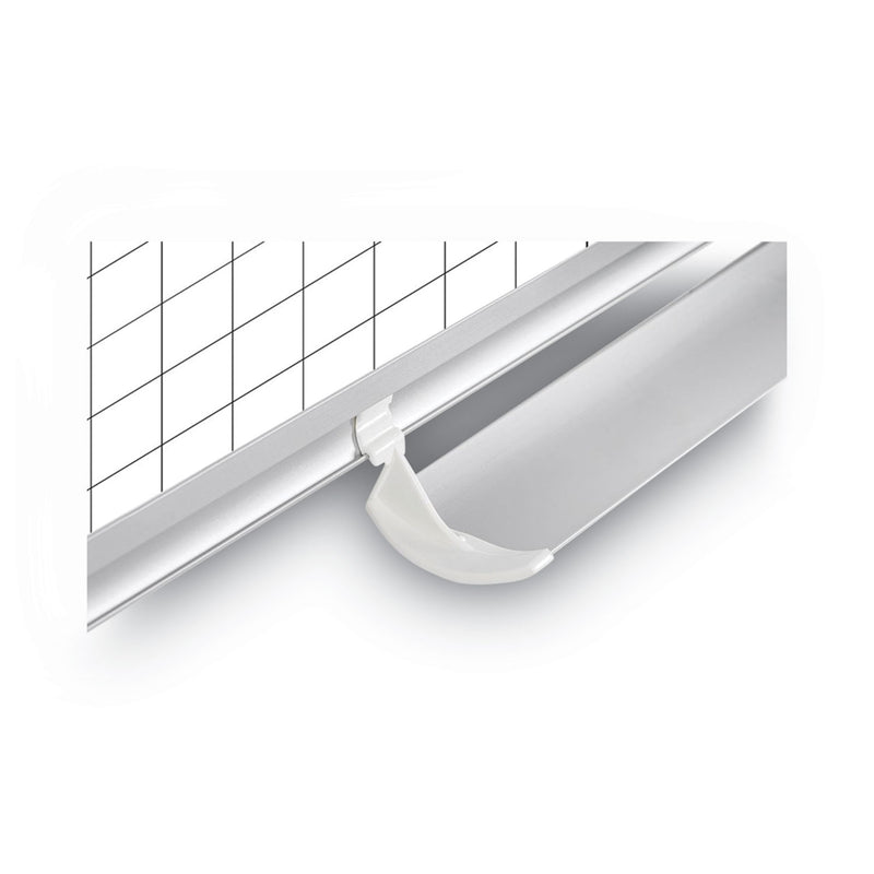 MasterVision Grid Planning Board, 1" Grid, 72 x 48, White/Silver