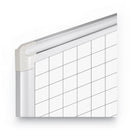 MasterVision Grid Planning Board, 1" Grid, 72 x 48, White/Silver