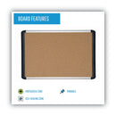 MasterVision Tech Cork Board, 36x48, Silver/Black Frame