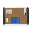 MasterVision Tech Cork Board, 36x48, Silver/Black Frame