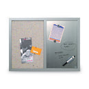 MasterVision Combo Bulletin Board, Bulletin/Dry Erase, 24X18, Gray Frame