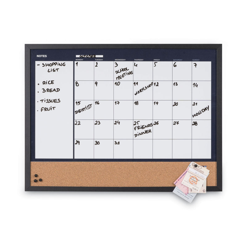 MasterVision 3-In-1 Combo Planner, 24.21" x 17.72", White, MDF Frame