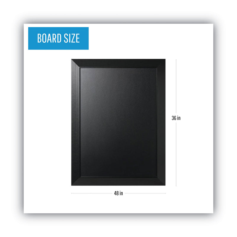 MasterVision Kamashi Chalk Board, 36 x 24, Black Frame
