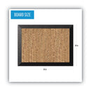 MasterVision Natural Cork Bulletin Board, 24x18, Cork/Black