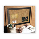 MasterVision Natural Cork Bulletin Board, 24x18, Cork/Black