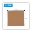 MasterVision Slim-Line Enclosed Cork Bulletin Board, 47 x 38, Aluminum Case