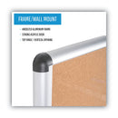 MasterVision Slim-Line Enclosed Cork Bulletin Board, 47 x 38, Aluminum Case