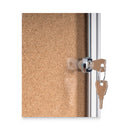 MasterVision Slim-Line Enclosed Cork Bulletin Board, 47 x 38, Aluminum Case