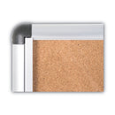 MasterVision Slim-Line Enclosed Cork Bulletin Board, 47 x 38, Aluminum Case