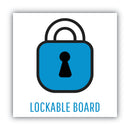 MasterVision Slim-Line Enclosed Cork Bulletin Board, 47 x 38, Aluminum Case