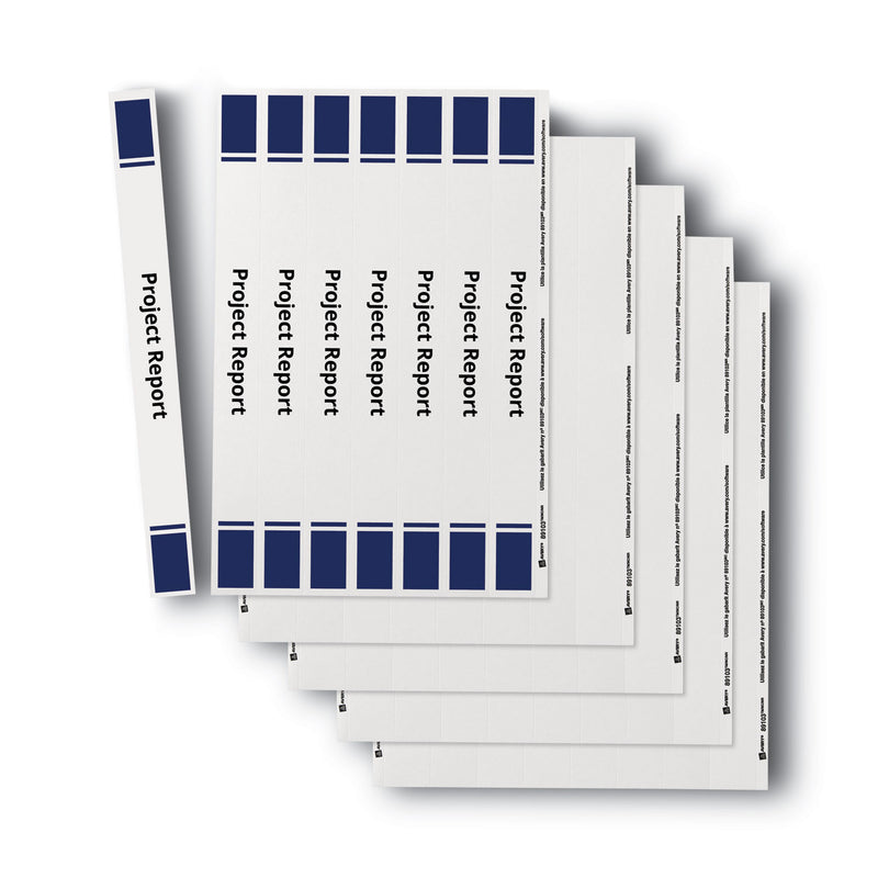 Avery Binder Spine Inserts, 1" Spine Width, 8 Inserts/Sheet, 5 Sheets/Pack