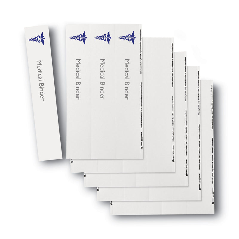 Avery Binder Spine Inserts, 2" Spine Width, 4 Inserts/Sheet, 5 Sheets/Pack