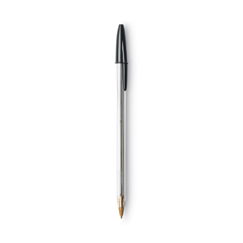 BIC Cristal Xtra Smooth Ballpoint Pen Value Pack, Stick, Medium 1 mm, Black Ink, Clear Barrel, 24/Pack