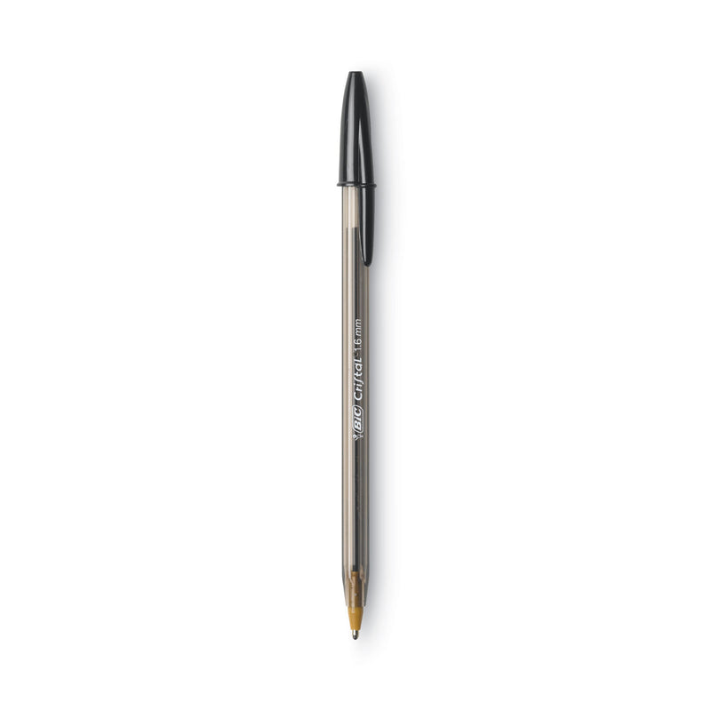 BIC Cristal Xtra Bold Ballpoint Pen, Stick, Bold 1.6 mm, Black Ink, Clear Barrel, Dozen