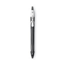 BIC Gel-ocity Quick Dry Gel Pen, Retractable, Fine 0.5 mm, Black Ink, Black Barrel, Dozen