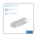 Dixie Medium Weight Fluted Hot Dog Trays, 8", White, Paper, 250/Pack, 12 Packs/Carton