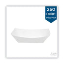 Dixie Kant Leek Polycoated Paper Food Tray, 3 lb Capacity, 5.88 x 8.4 x 2, White, 250/Pack, 2/Pack/Carton