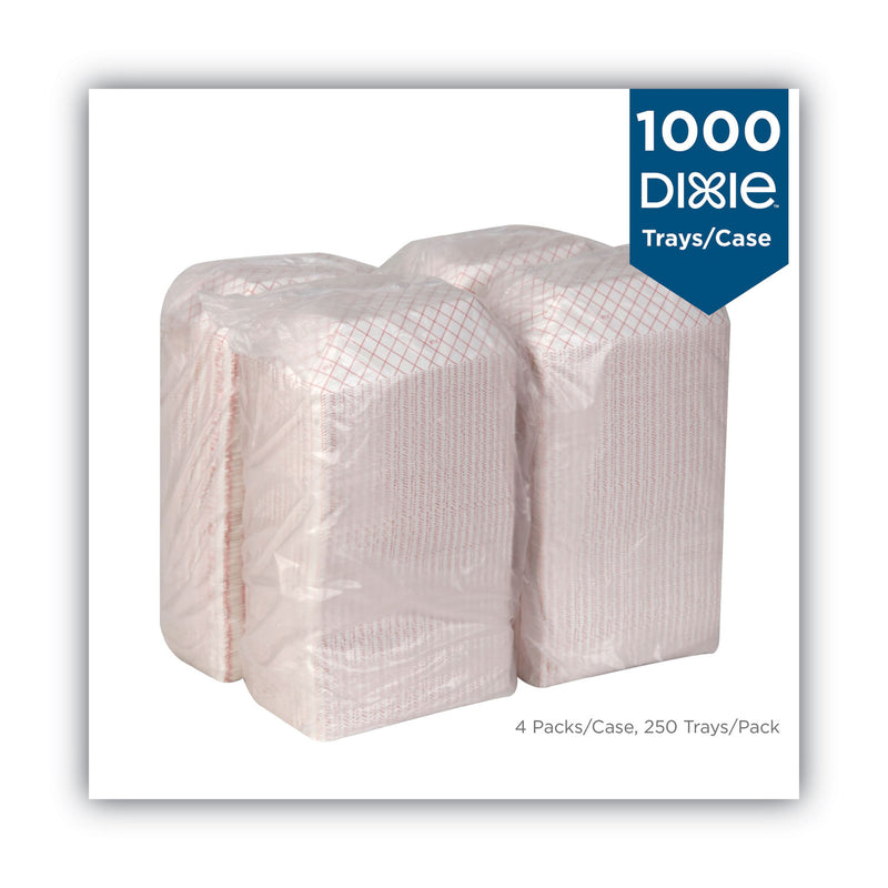 Dixie Kant Leek Polycoated Paper Food Tray, 1 lb Capacity, 6.25 x 4.7 x 1.6, Red Plaid, 1,000/Carton
