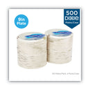 Dixie Pathways Soak-Proof Shield Mediumweight Paper Plates, WiseSize, 8.5" dia, Green/Burgundy, 125/Pack, 4 Packs/Carton