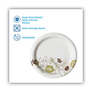 Dixie Pathways Soak-Proof Shield Mediumweight Paper Plates, WiseSize, 6.88" dia, Green/Burgundy, 500/Carton
