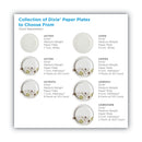 Dixie Pathways Soak-Proof Shield Mediumweight Paper Plates, 8.5" dia, Green/Burgundy, 125/Pack