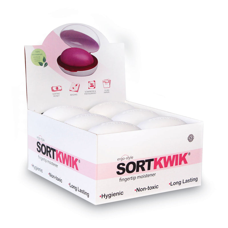 Lee Sortkwik Ergo-Style Fingertip Moistener, 1.5 oz, White