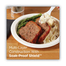 Dixie Pathways Soak-Proof Shield Mediumweight Paper Plates, WiseSize, 8.5" dia, Green/Burgundy, 125/Pack, 4 Packs/Carton