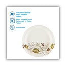 Dixie Pathways Soak-Proof Shield Mediumweight Paper Plates, 8.5" dia, Green/Burgundy, 1,000/Carton