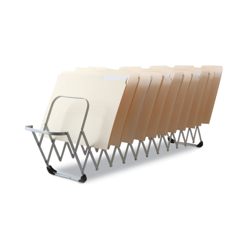 LEE Flexifile Expandable Collator to Organizer, 12 Sections, Letter to Legal Size Files, 6" x 6.75" x 10.5", Silver