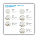 Dixie Pathways Soak-Proof Shield Mediumweight Paper Plates, WiseSize, 6.88" dia, Green/Burgundy, 500/Carton