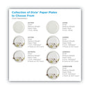 Dixie Pathways Soak-Proof Shield Mediumweight Paper Plates, WiseSize, 8.5" dia, Green/Burgundy, 125/Pack