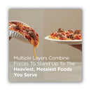 Dixie Pathways Soak Proof Shield  Heavyweight Paper Plates, WiseSize, 5.88" dia, Green/Burgundy, 500/Carton