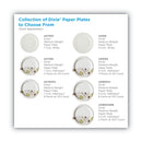 Dixie Pathways Soak-Proof Shield Mediumweight Paper Plates, WiseSize, 6.88" dia, Green/Burgundy, 125/Pack