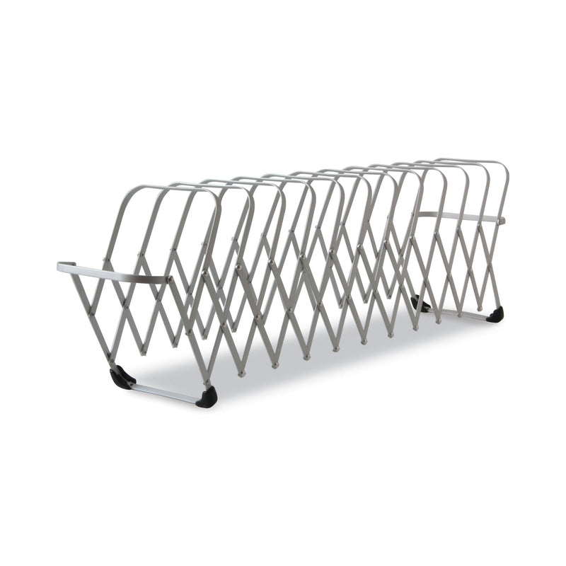 LEE Flexifile Expandable Collator to Organizer, 12 Sections, Letter to Legal Size Files, 6" x 6.75" x 10.5", Silver