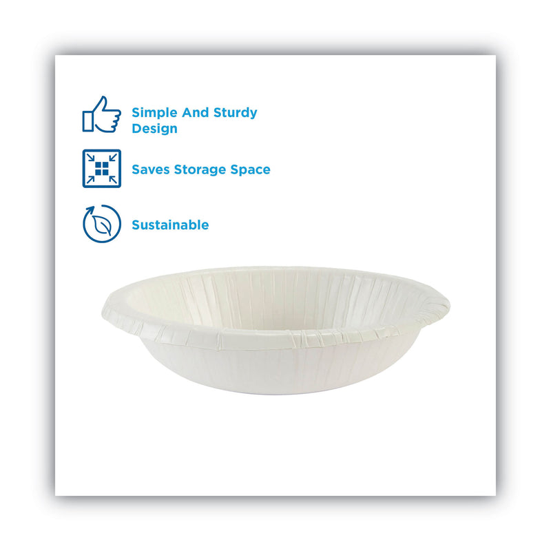 Dixie Paper Dinnerware, Bowls, 12 oz, White, 1,000/Carton