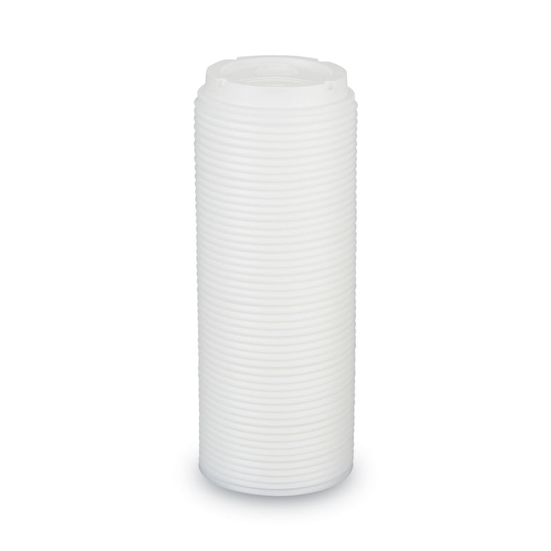 Dixie Dome Drink-Thru Lids, Fits 10 oz to 16 oz PerfecTouch; 12 oz to 20 oz WiseSize Cup, White, 50/Pack