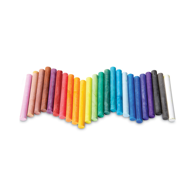 Crayola Colored Drawing Chalk, 3.19" x 0.38" Diameter, Six Each of 24 Assorted Colors, 144 Sticks/Set