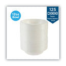 Dixie Paper Dinnerware, Bowls, White, 12 oz, 125/Pack