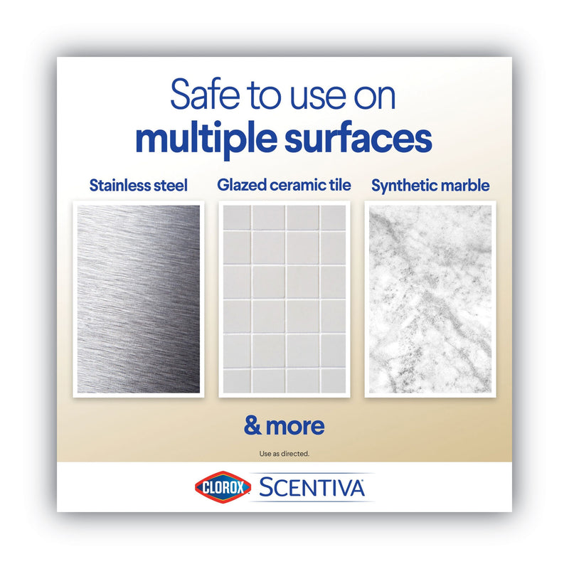 Clorox Scentiva Multi Surface Cleaner, Tuscan Lavender and Jasmine, 32 oz, 6/Carton