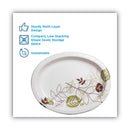 Dixie Pathways Heavyweight Oval Platters, 8.5 x 11, Green/Burgundy, 500/Carton